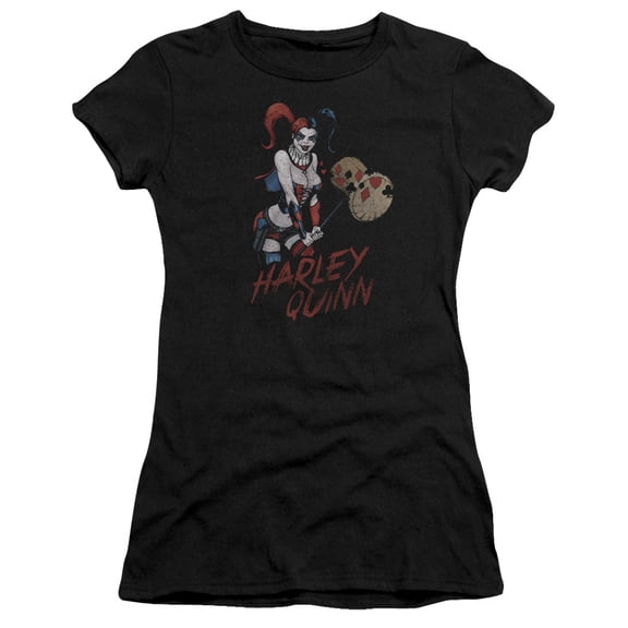 Jla - Harley Hammer - Juniors Teen Girls Cap Sleeve Shirt - Large