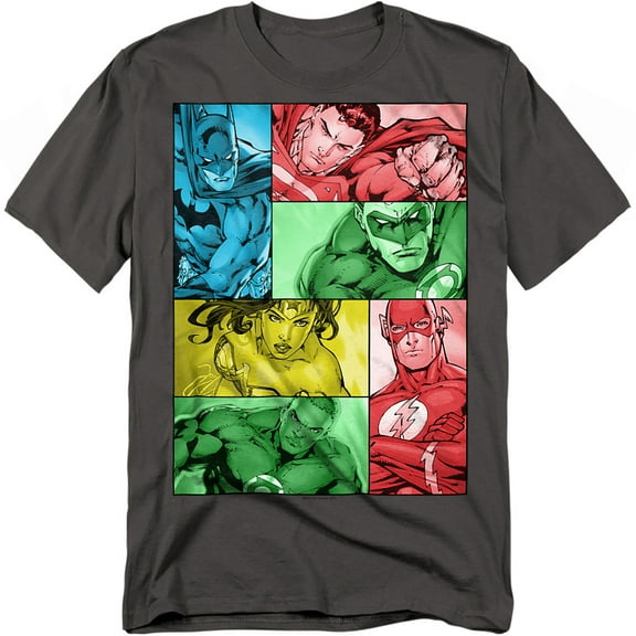 JLA T-Shirt Hero Boxes Unisex Graphic Tee For Men & Women