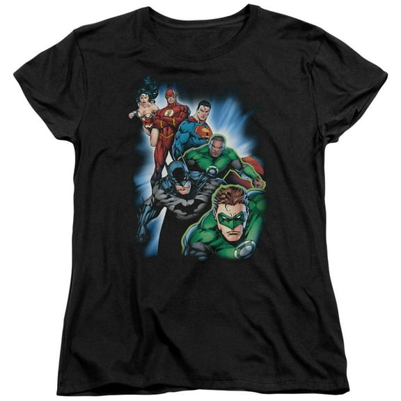 Jla - Heroes Unite - Women's Short Sleeve Shirt - Large