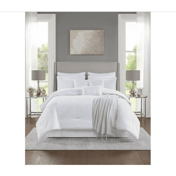 Jla Home Monroe 14-Pc. Queen Comforter Set - White