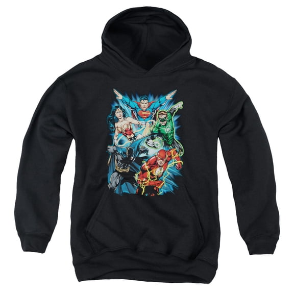 Jla - Jl Assemble - Youth Hooded Sweatshirt - Medium