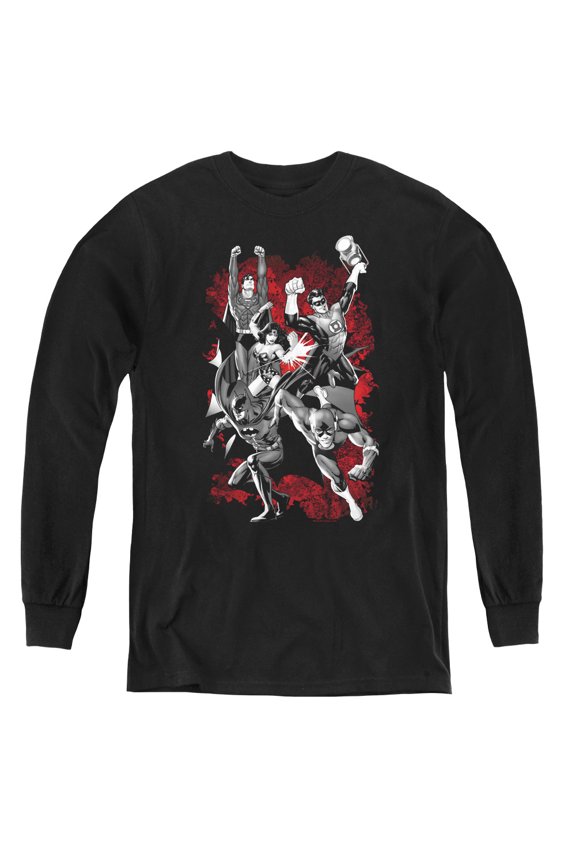 Jla - Jla Explosion - Youth Long Sleeve Shirt - Medium