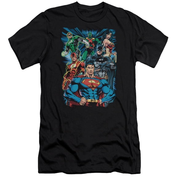 Jla - Justice Is Served - Slim Fit Short Sleeve Shirt - Small