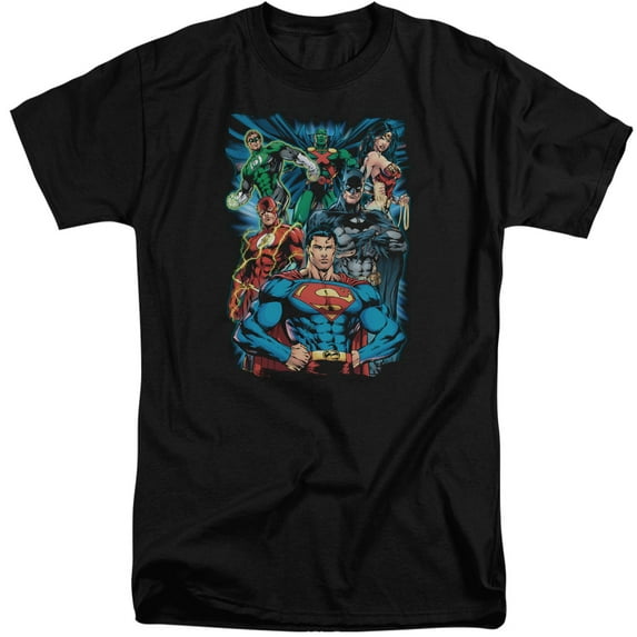 Jla - Justice Is Served - Tall Fit Short Sleeve Shirt - XXX-Large