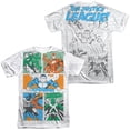thumbnail image 1 of JLA Justice Panels Unisex Adult Sublimated Costume T Shirt (Front/Back), Small Multicolor, 1 of 2