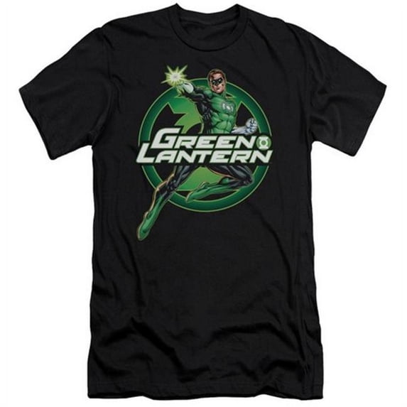Jla-Lantern Glow Short Sleeve Adult 30-1 Tee - Black - 2X