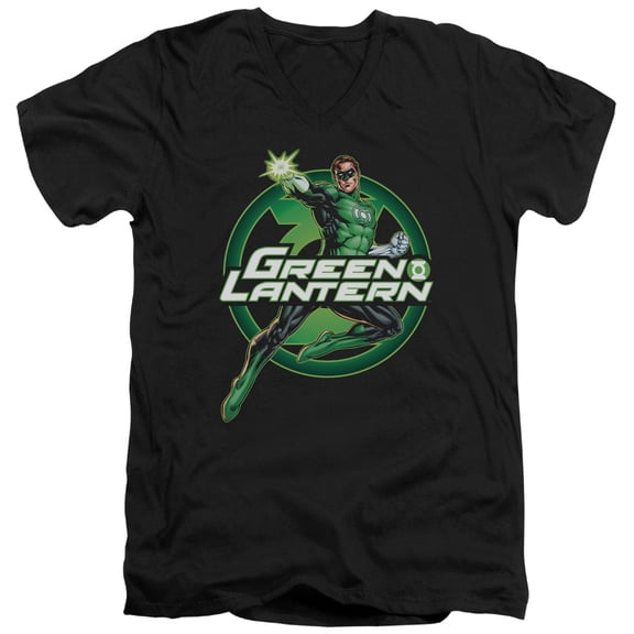 Jla - Lantern Glow - Slim Fit V Neck Shirt - Large