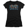 thumbnail image 1 of JLA Justice League League Lineup S/S Junior Women's T-Shirt Sheer Black, 1 of 2