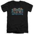 thumbnail image 1 of Jla-League Lineup Short Sleeve Adult V-Neck 30-1 Tee - Black - Medium, 1 of 1
