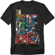 JLA T-Shirt Lettered League Unisex Graphic Tee For Men & Women