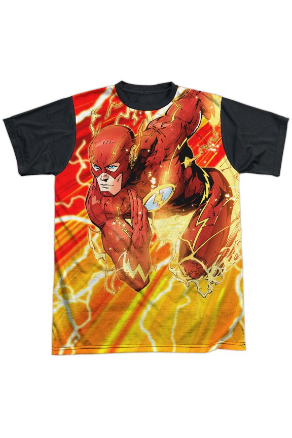 Jla - Lightning Dash - Short Sleeve Black Back Shirt - XX-Large