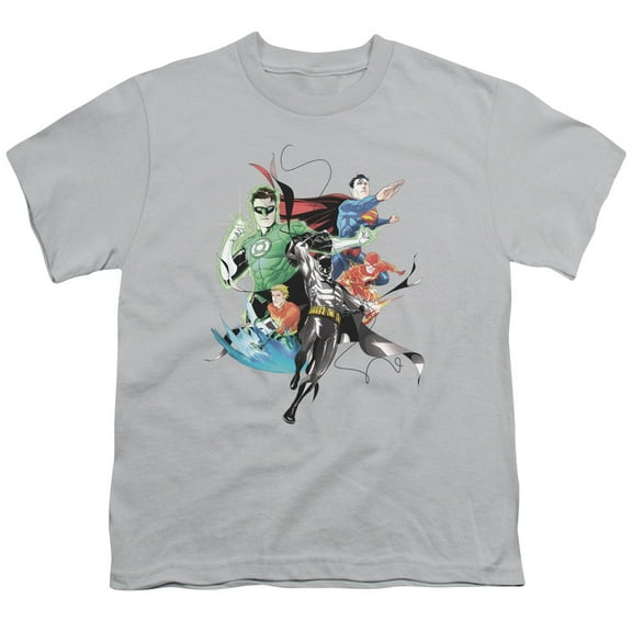 Jla - Mashup - Youth Short Sleeve Shirt - Large