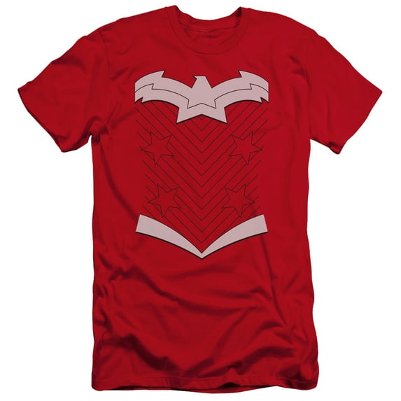 Jla - New Ww Costume - Premium Slim Fit Short Sleeve Shirt - Large