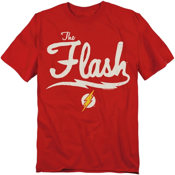 Jla Old School Flash Officially Licensed Adult T Shirt