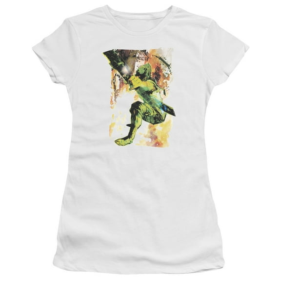 Jla - Painted Archer - Juniors Teen Girls Cap Sleeve Shirt - Medium