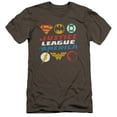 thumbnail image 1 of Jla - Pixel Logos - Premium Slim Fit Short Sleeve Shirt - Large, 1 of 2