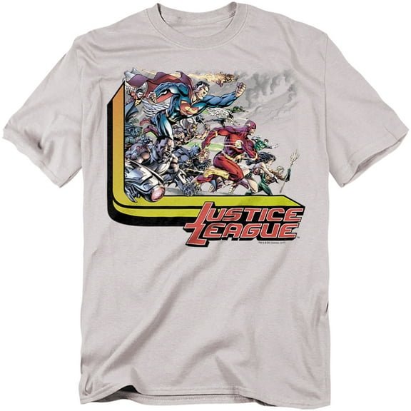JLA T-Shirt Ready To Fight Unisex Graphic Tee For Men & Women Silver 
