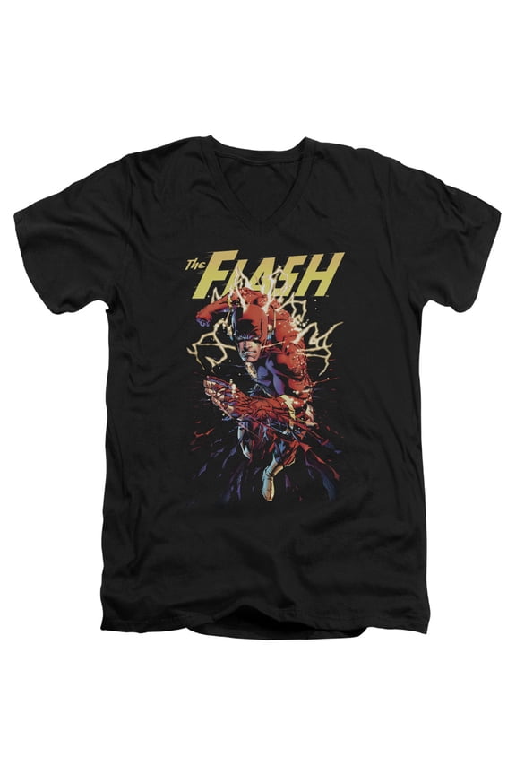 Jla - Ripping Apart - Slim Fit V Neck Shirt - X-Large