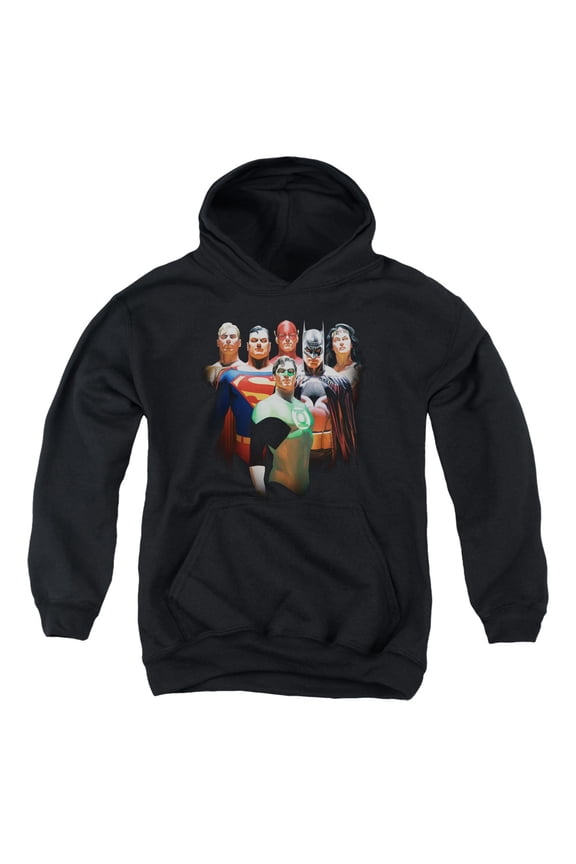 Jla - Roll Call - Youth Hooded Sweatshirt - Small