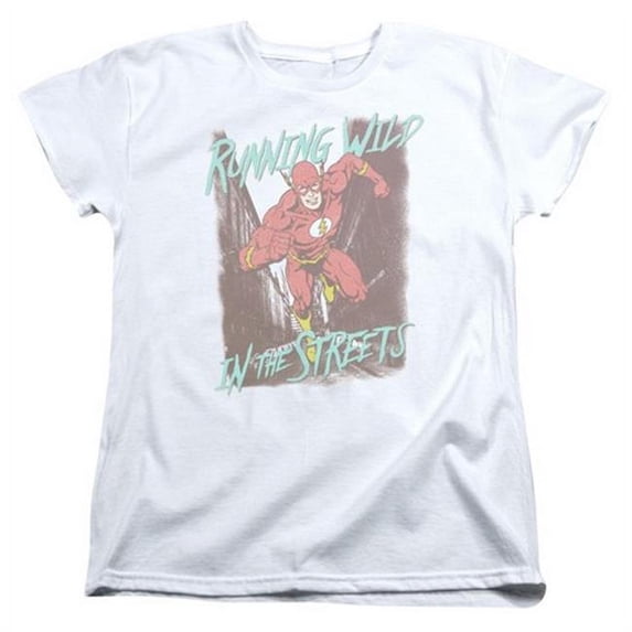 Jla-Running Wild Short Sleeve Womens Tee- White - 2X