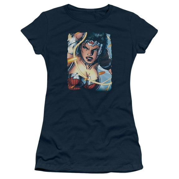 JLA Justice League Scow Long Sleeve Women's T-Shirt Sheer Navy