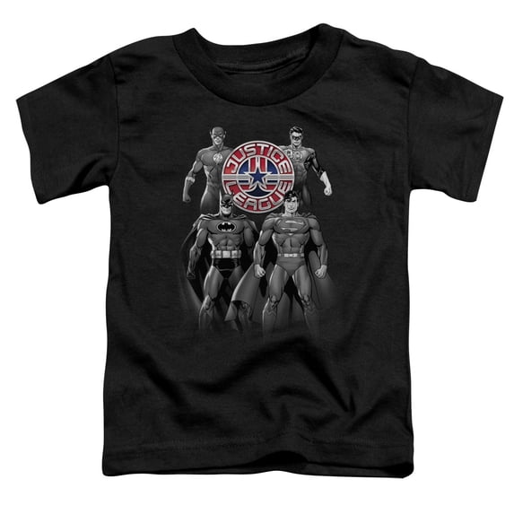 Jla - Shades Of Gray - Toddler Short Sleeve Shirt - 3T