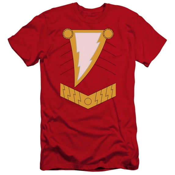 Jla - Shazam - Premium Slim Fit Short Sleeve Shirt - Medium