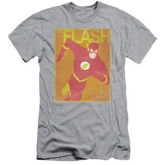 Jla-Simple Flash Poster Short Sleeve Adult 30-1 Tee- Athletic Heather - XL