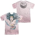 thumbnail image 1 of JLA Sketched Unisex Adult Sublimated Costume T Shirt (Front/Back), Small Multicolor, 1 of 2
