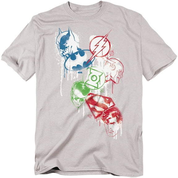 JLA T-Shirt Splatter Icons Unisex Graphic Tee For Men & Women