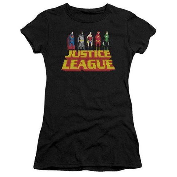 Jla - Standing Above - Juniors Teen Girls Cap Sleeve Shirt - X-Large