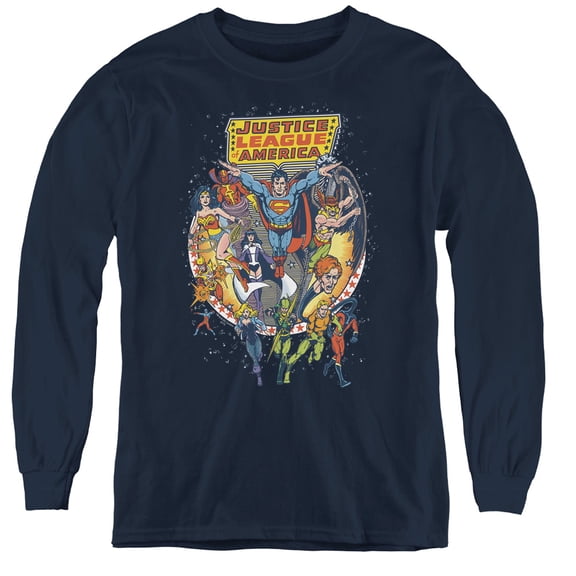 Jla - Star Group - Youth Long Sleeve Shirt - Medium