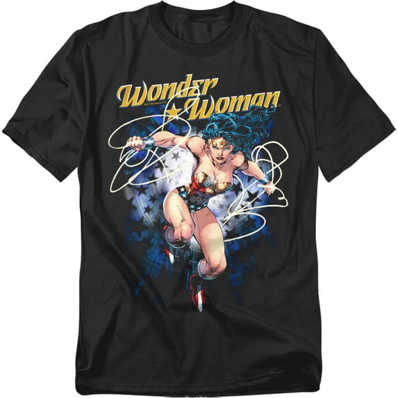 Justice League Of America Men's Starburst T-shirt Small Black
