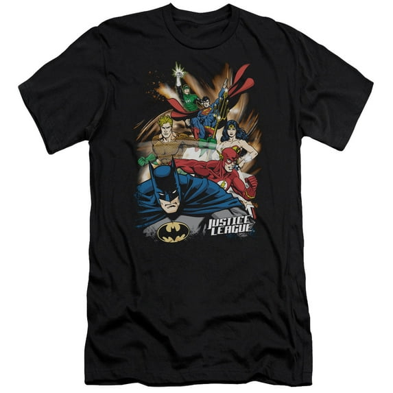 Jla - Starburst - Premium Slim Fit Short Sleeve Shirt - X-Large