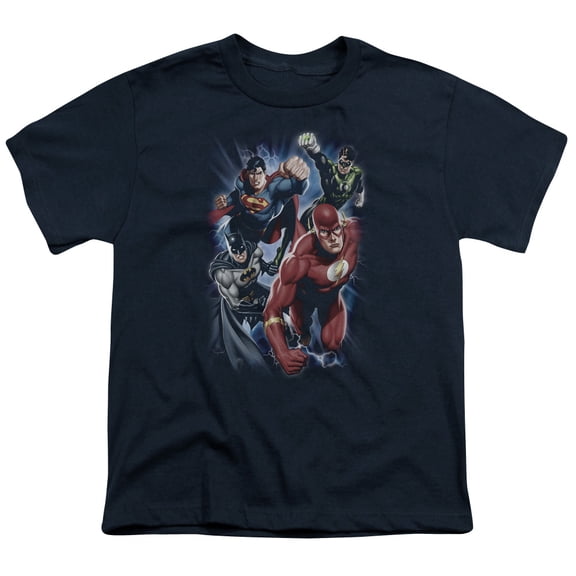 Justice League Of America Men's  Storm Chasers T-shirt Navy