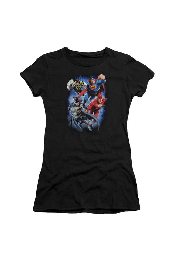 Jla - Storm Makers - Juniors Teen Girls Cap Sleeve Shirt - Small