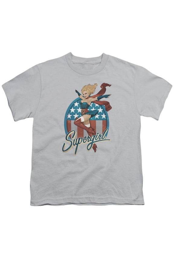 Jla - Supergirl Bombshell - Youth Short Sleeve Shirt - Small