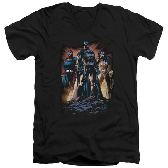 Jla - Take A Stand - Slim Fit V Neck Shirt - Large