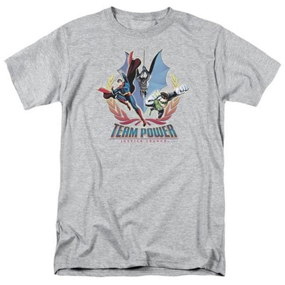 Jla-Team Power Short Sleeve Adult 18-1 Tee - Heather - Small