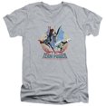 thumbnail image 1 of Jla-Team Power Short Sleeve Adult V-Neck 30-1 Tee- Heather - 2X, 1 of 1