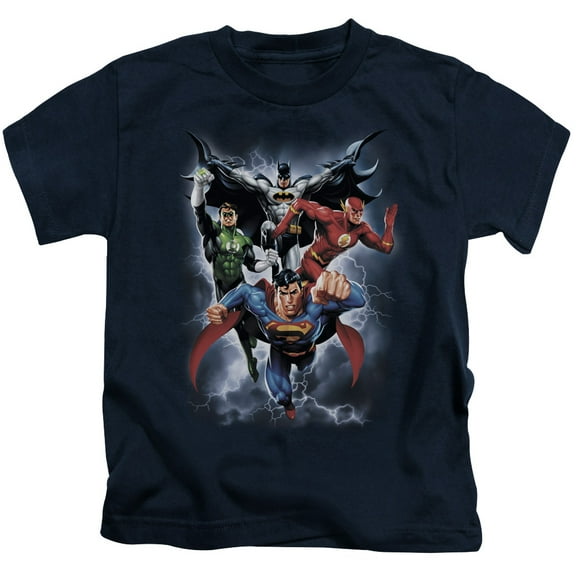 Justice League Of America Boys' The Coming Storm Childrens T-shirt Navy