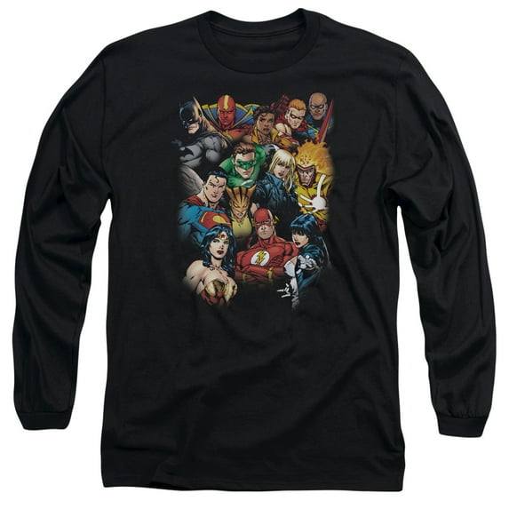 Jla - The Leagues All Here - Long Sleeve Shirt - X-Large