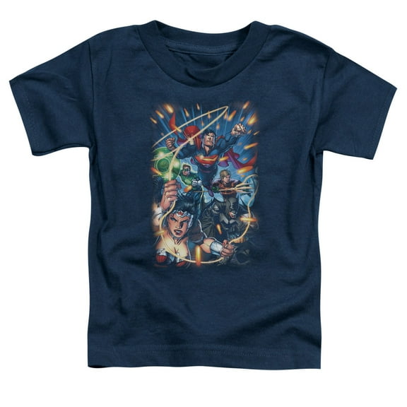 Jla - Under Attack - Toddler Short Sleeve Shirt - 3T