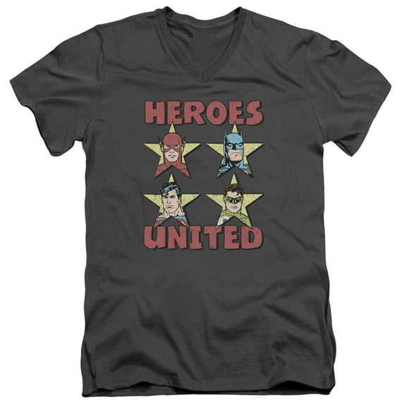 Jla - United Stars - Slim Fit V Neck Shirt - Small