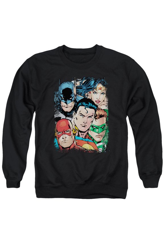 Jla - Up Close And Personal - Crewneck Sweatshirt - Large
