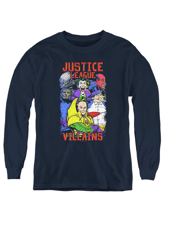 Jla - Villains - Youth Long Sleeve Shirt - Medium