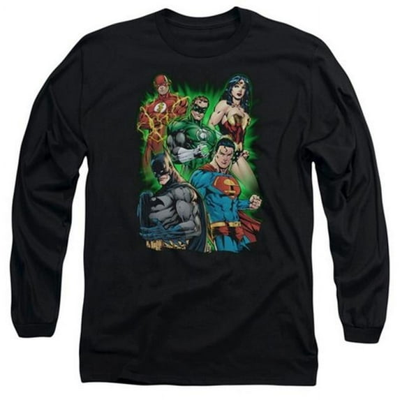 Jla-Will Power Long Sleeve Adult 18-1 Tee- Black - Large