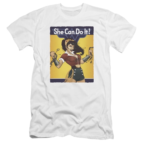 Jla - Wonder Bombshell - Premium Slim Fit Short Sleeve Shirt - Small