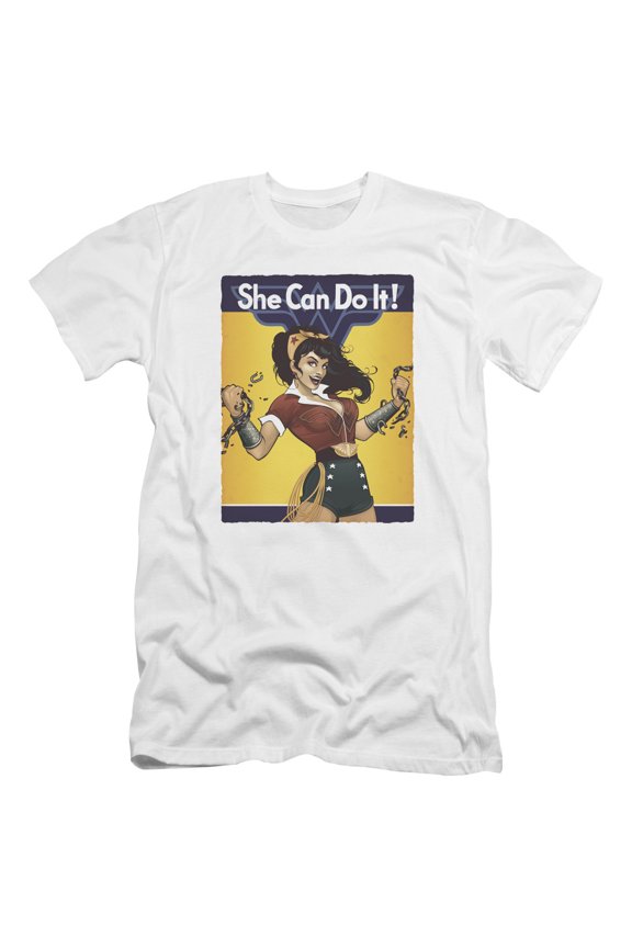 Jla - Wonder Bombshell - Premium Slim Fit Short Sleeve Shirt - Small