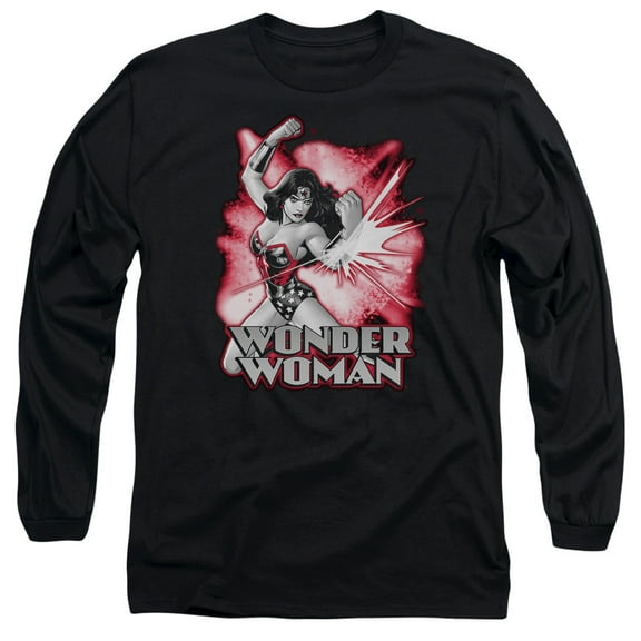 Jla - Wonder Woman Red & Gray - Long Sleeve Shirt - Large